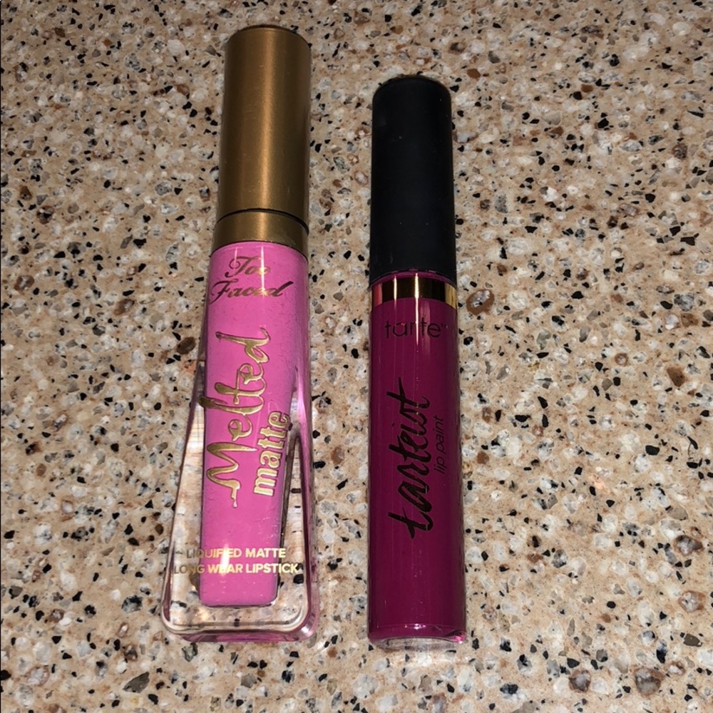 Too faced and tarte lipsticks